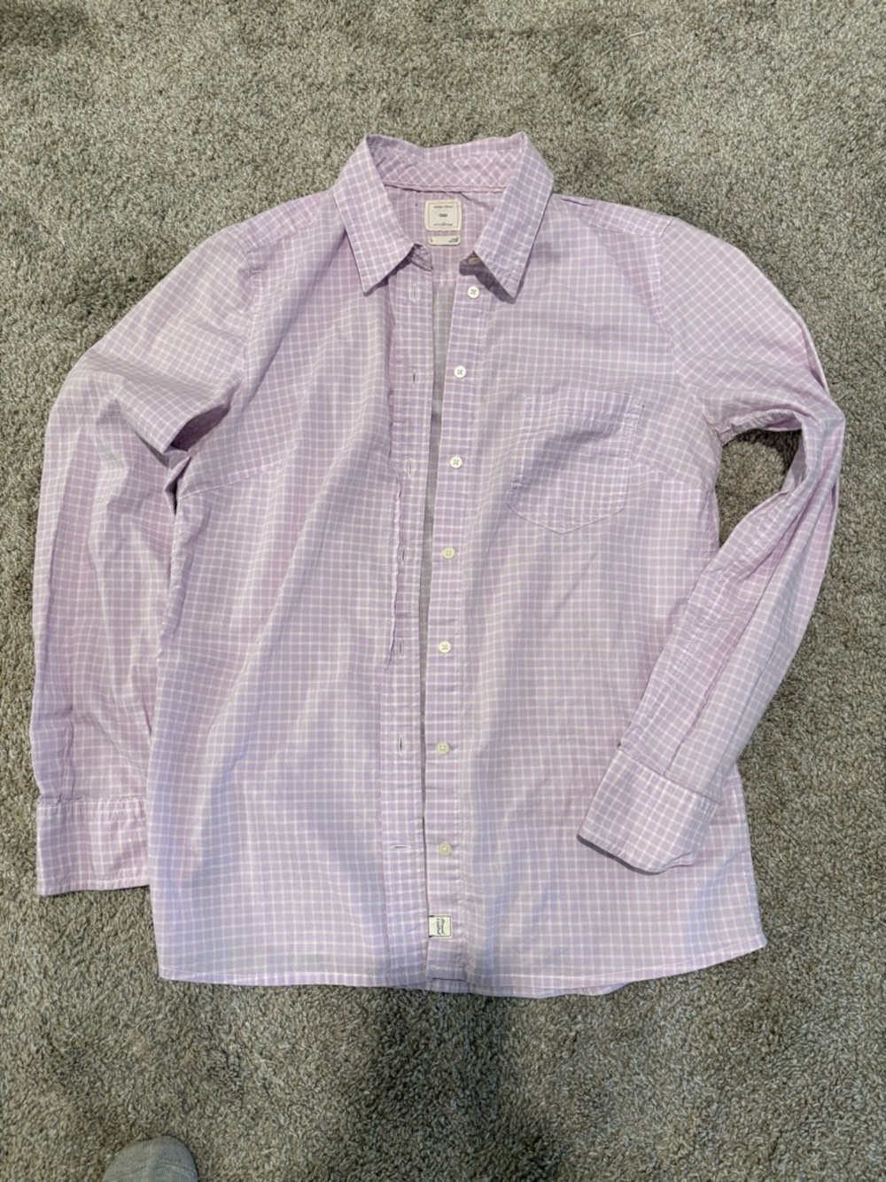 GAP Button-Down Shirt Trio in Lavender, Pink, and Light Blue - Picture 2 of 13
